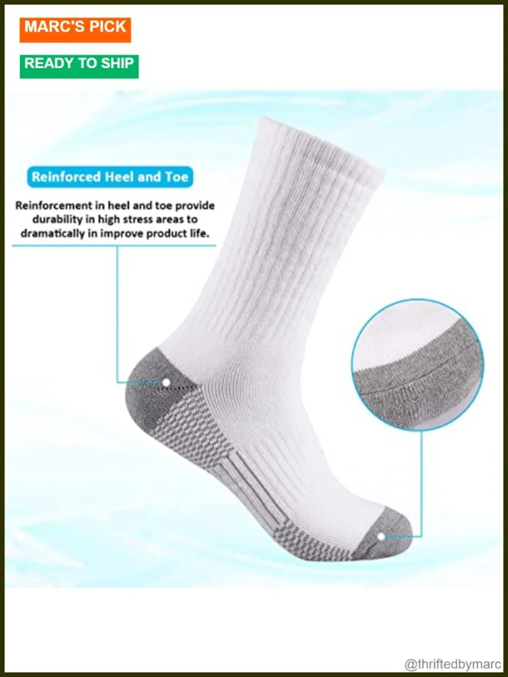 Men's Cotton Performance Athletic Crew Extra Heavy Cushion Socks 12 Pairs